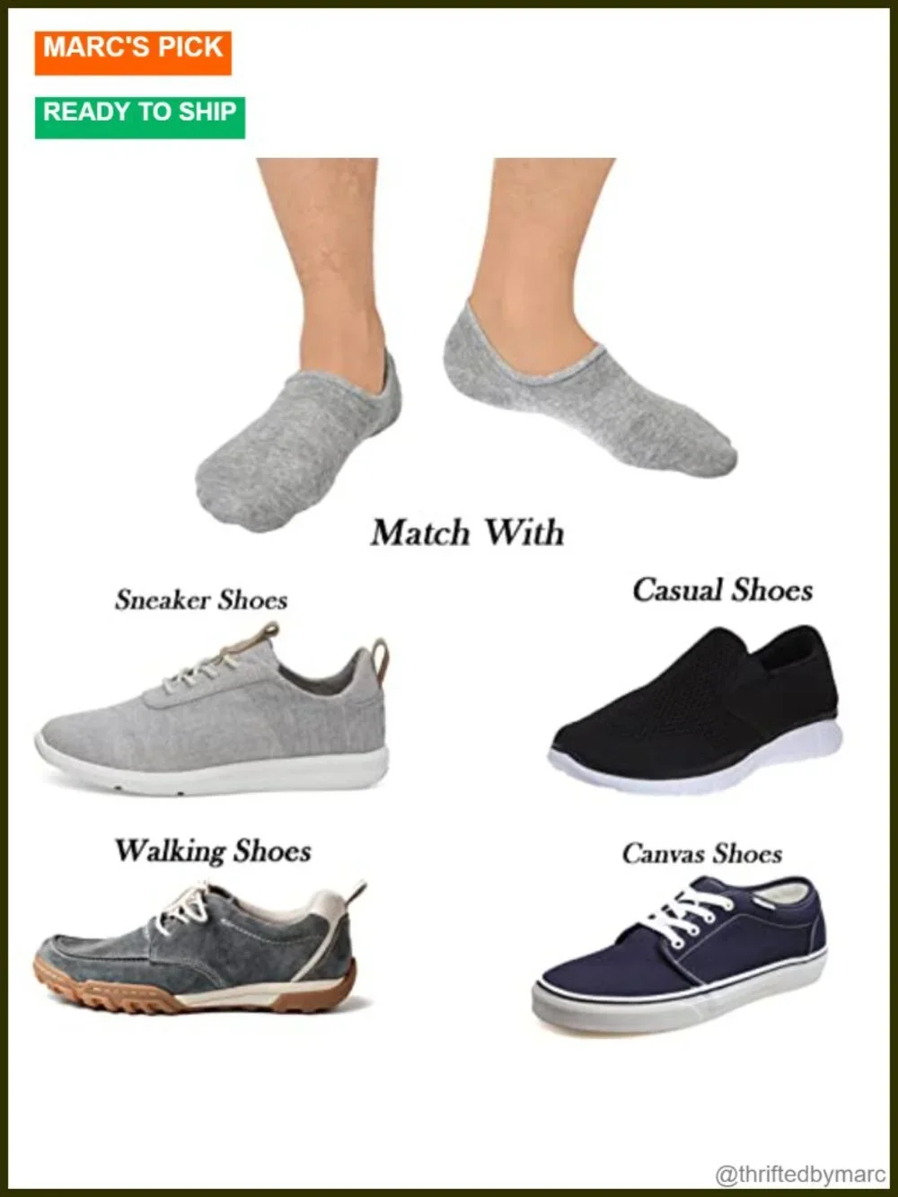 No Show Socks Cotton Low Cut Ankle Short Casual Socks Non-Slip Grips 6-12 Pairs